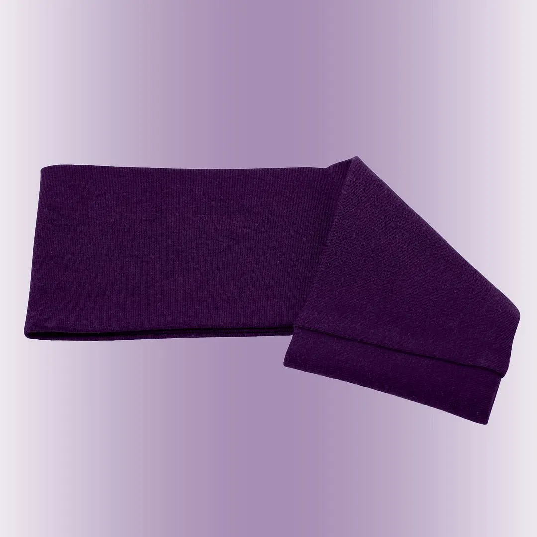 Men's Headbands Cotton Jersey 3" Wide Sports Fitness Yoga Made in the USA Plum