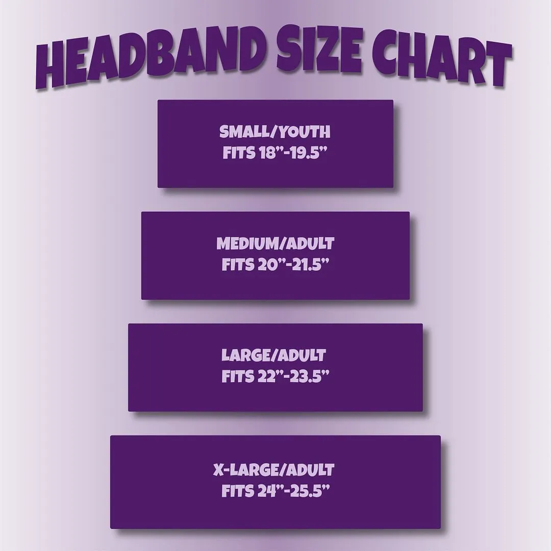 Men's Headbands Cotton Jersey 3" Wide Sports Fitness Yoga Made in the USA Plum