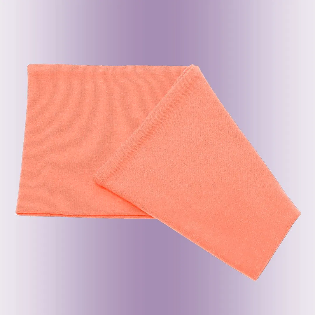 Men's Headbands Cotton Jersey 5" Wide Sports Fitness Yoga Made in the USA Peach