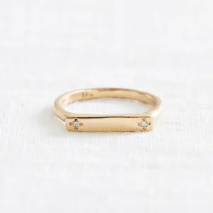 Message Ring - Double Diamond