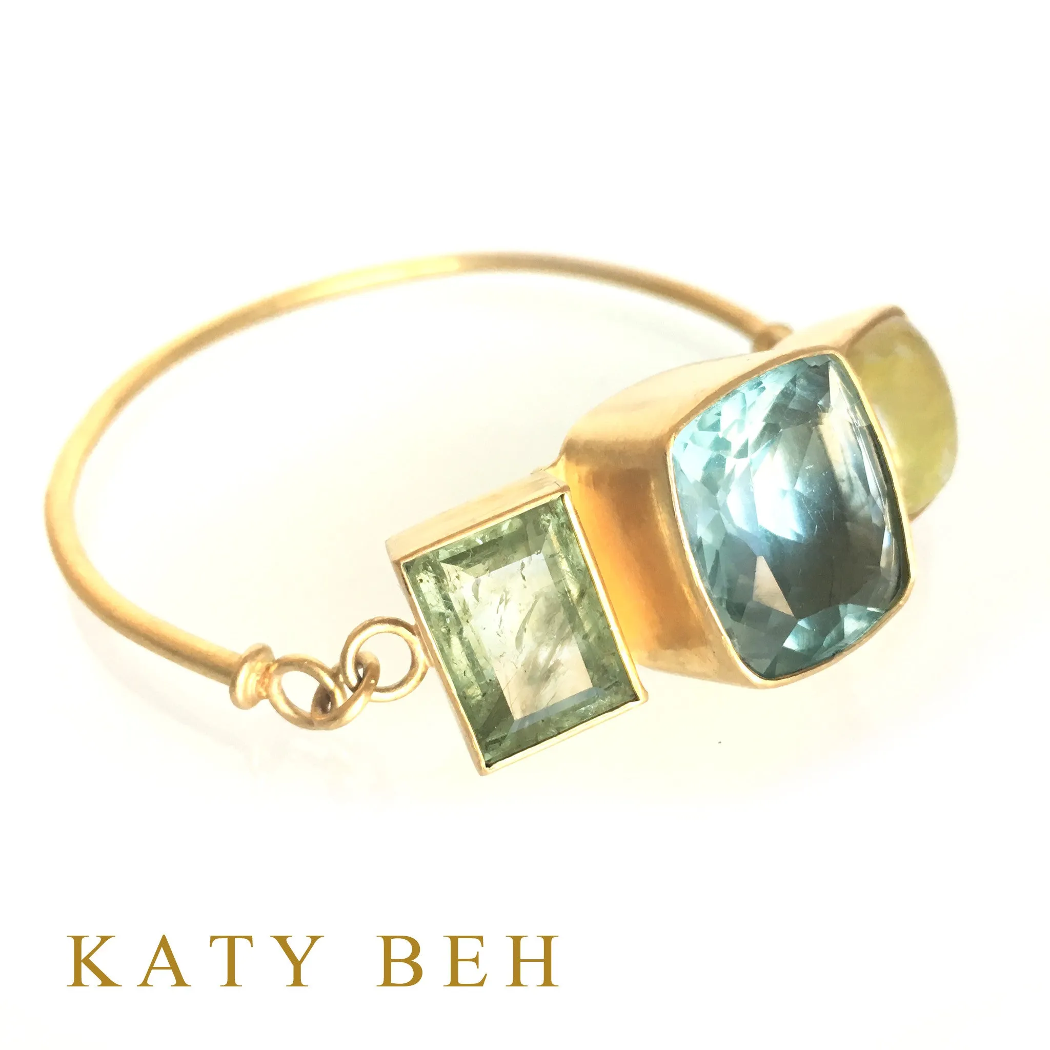 Michelle Aqua, Fluorite & Opal Bracelet