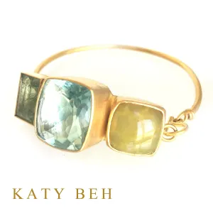 Michelle Aqua, Fluorite & Opal Bracelet