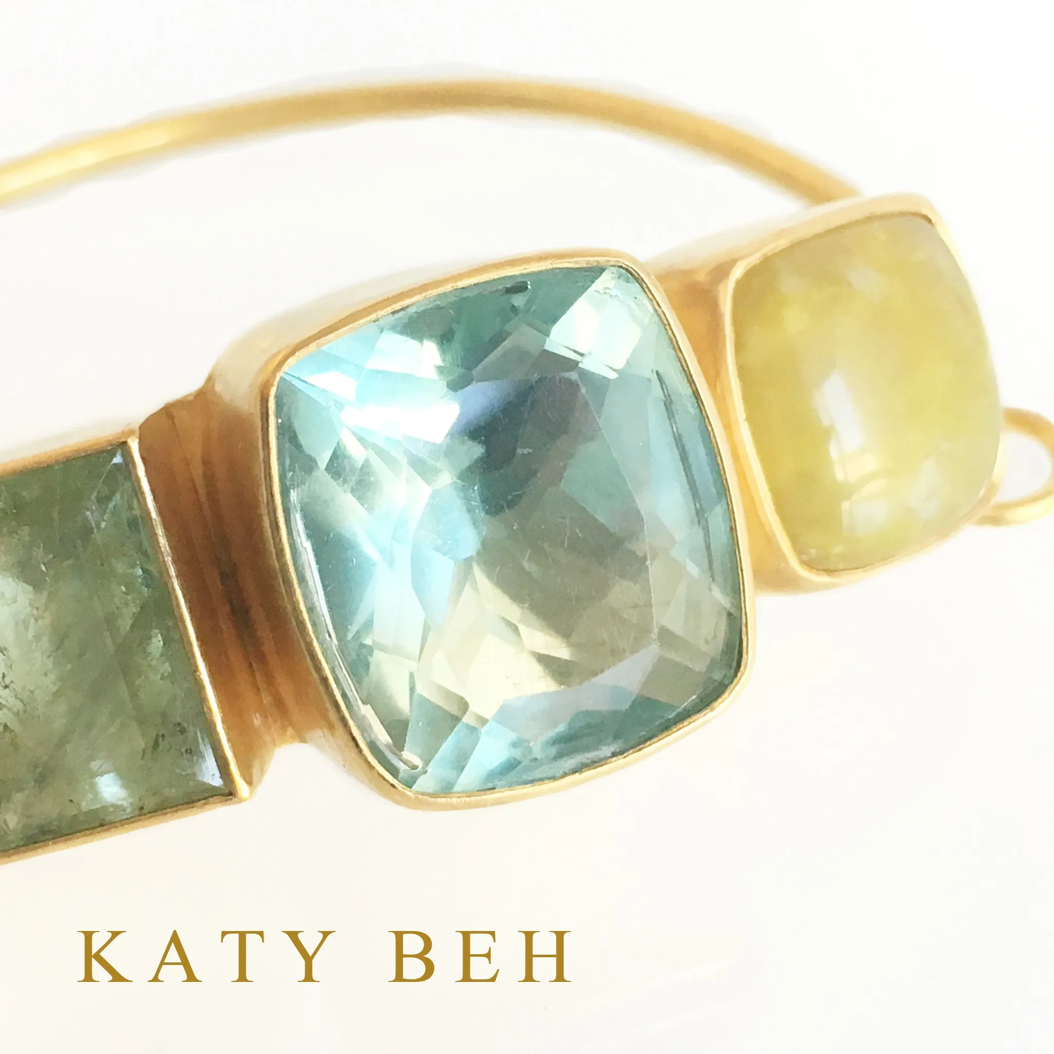 Michelle Aqua, Fluorite & Opal Bracelet