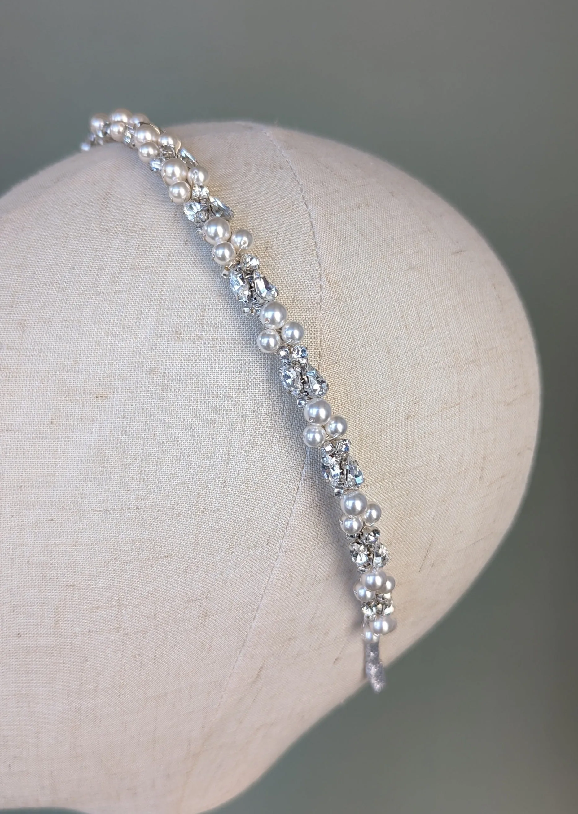 MICHELLE Crystal & Pearl Beaded Headband