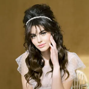 MICHELLE Crystal & Pearl Beaded Headband