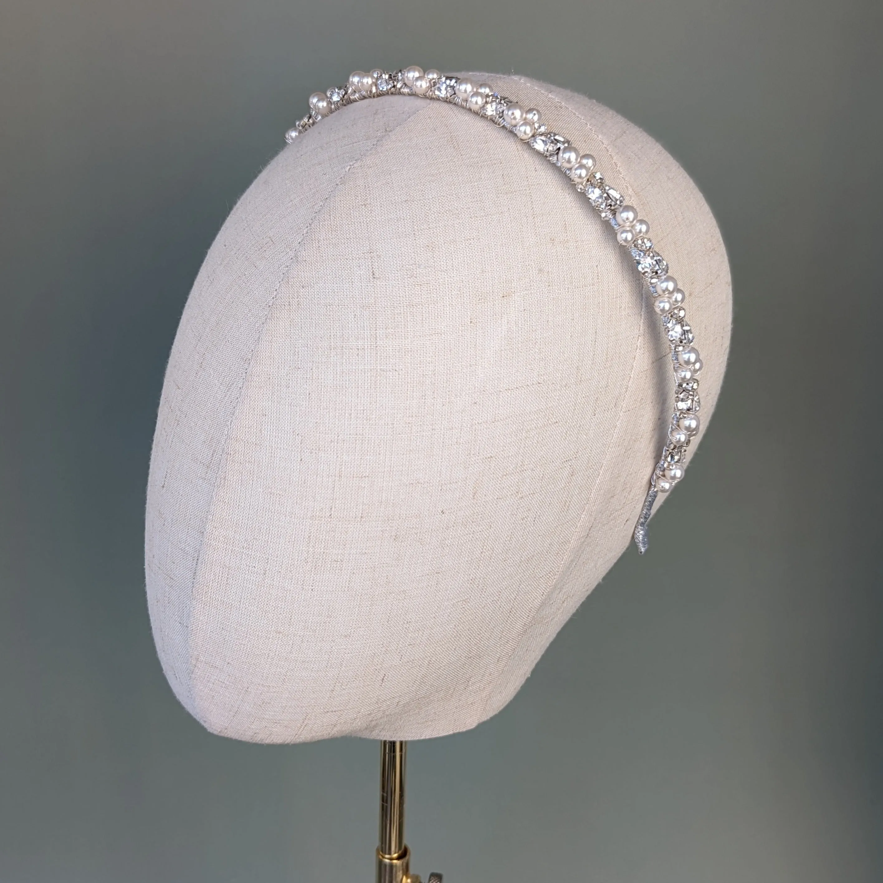 MICHELLE Crystal & Pearl Beaded Headband