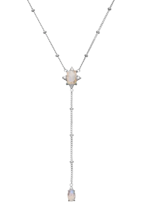 Moonstone Intuition Y-Necklace Silver