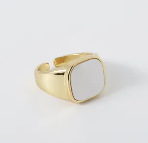 Mother of Pearl Signet Ring