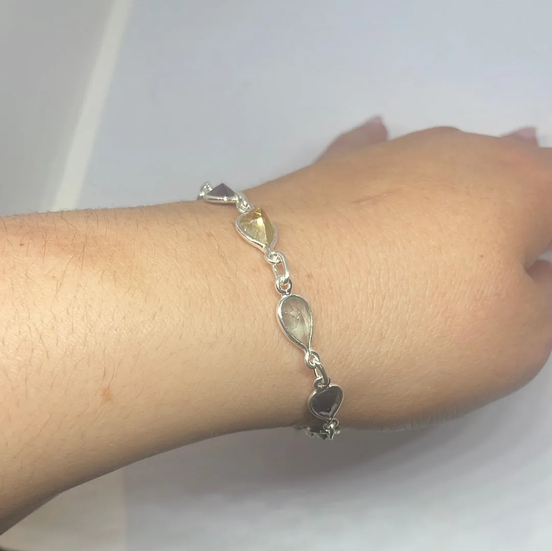 Multi-stone Silver Bracelet