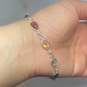 Multi-stone Silver Bracelet