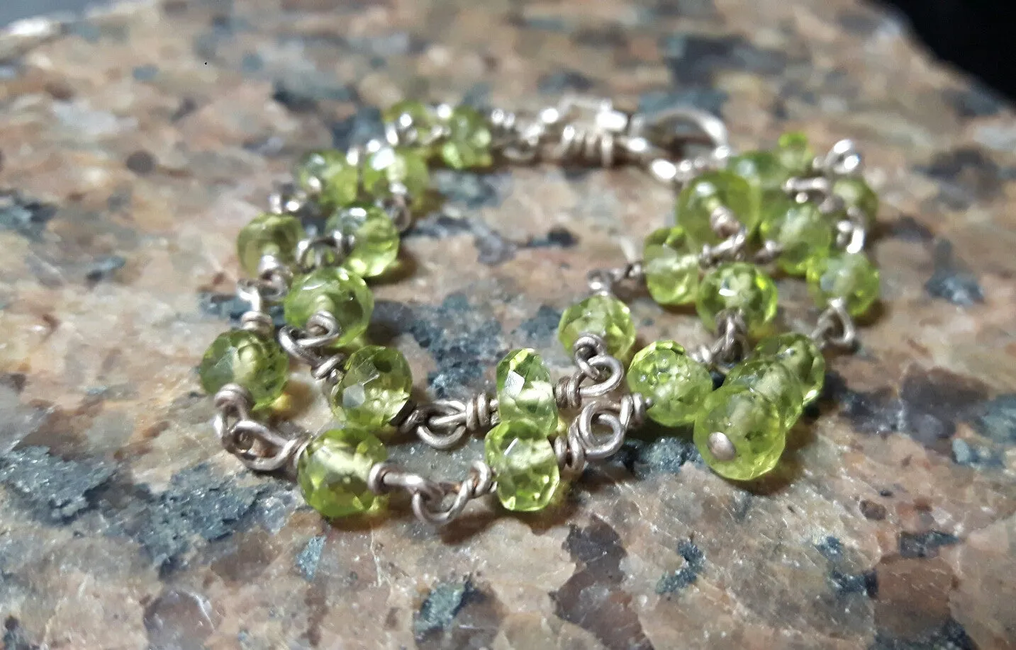 New Peridot & Sterling Silver Bracelet