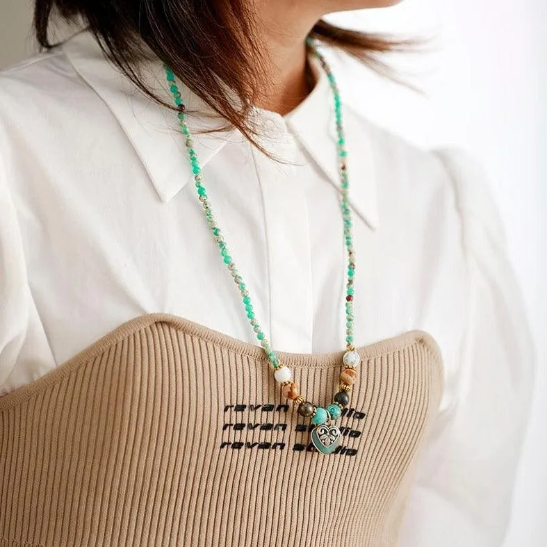 'Nyiwarri' Jasper Heart Pendant Necklace