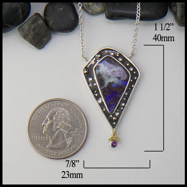 Opal and Purple Sapphire Pendant