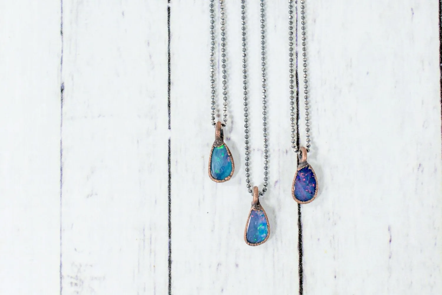 Opal necklace | Fiery opal necklace