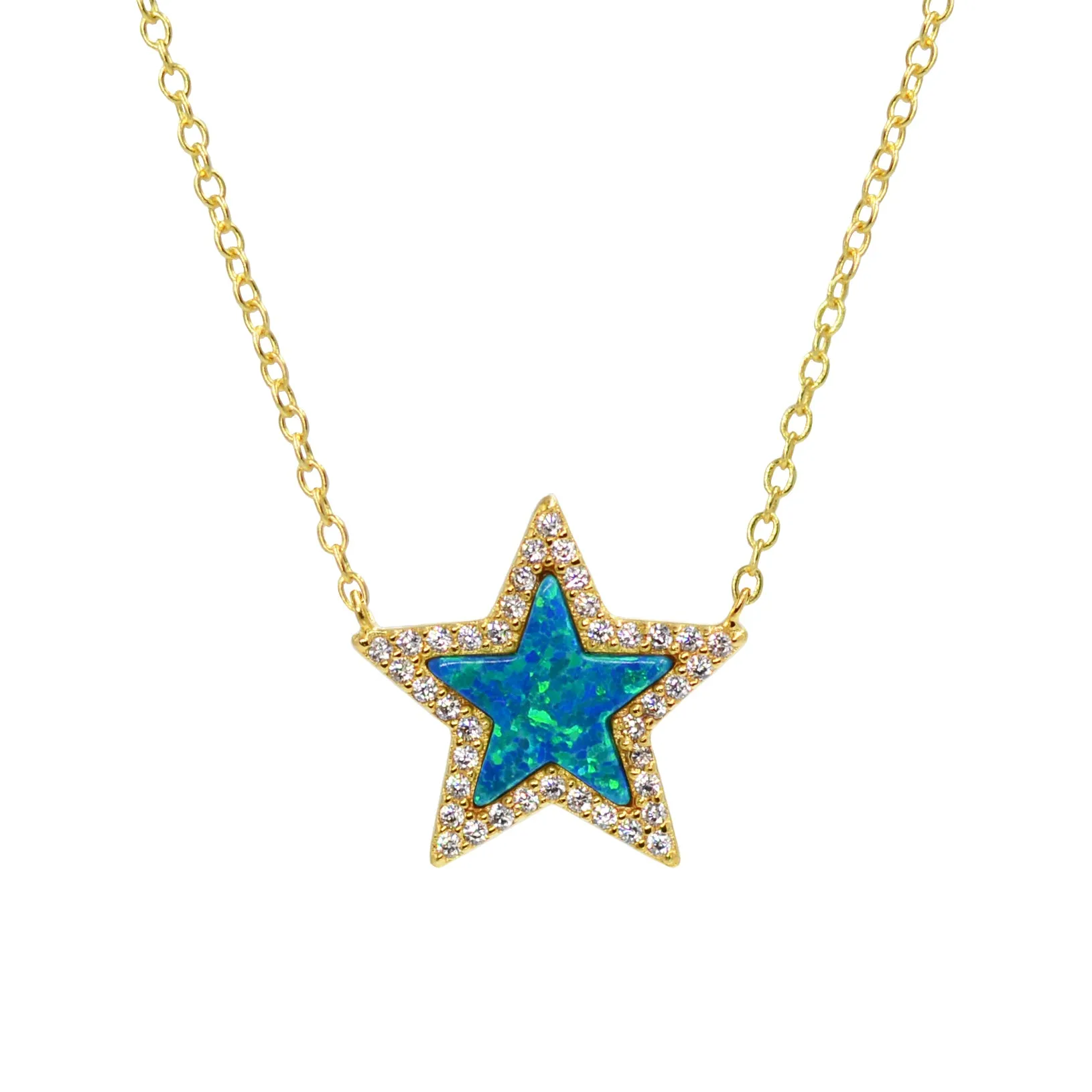 Opal Star Necklace