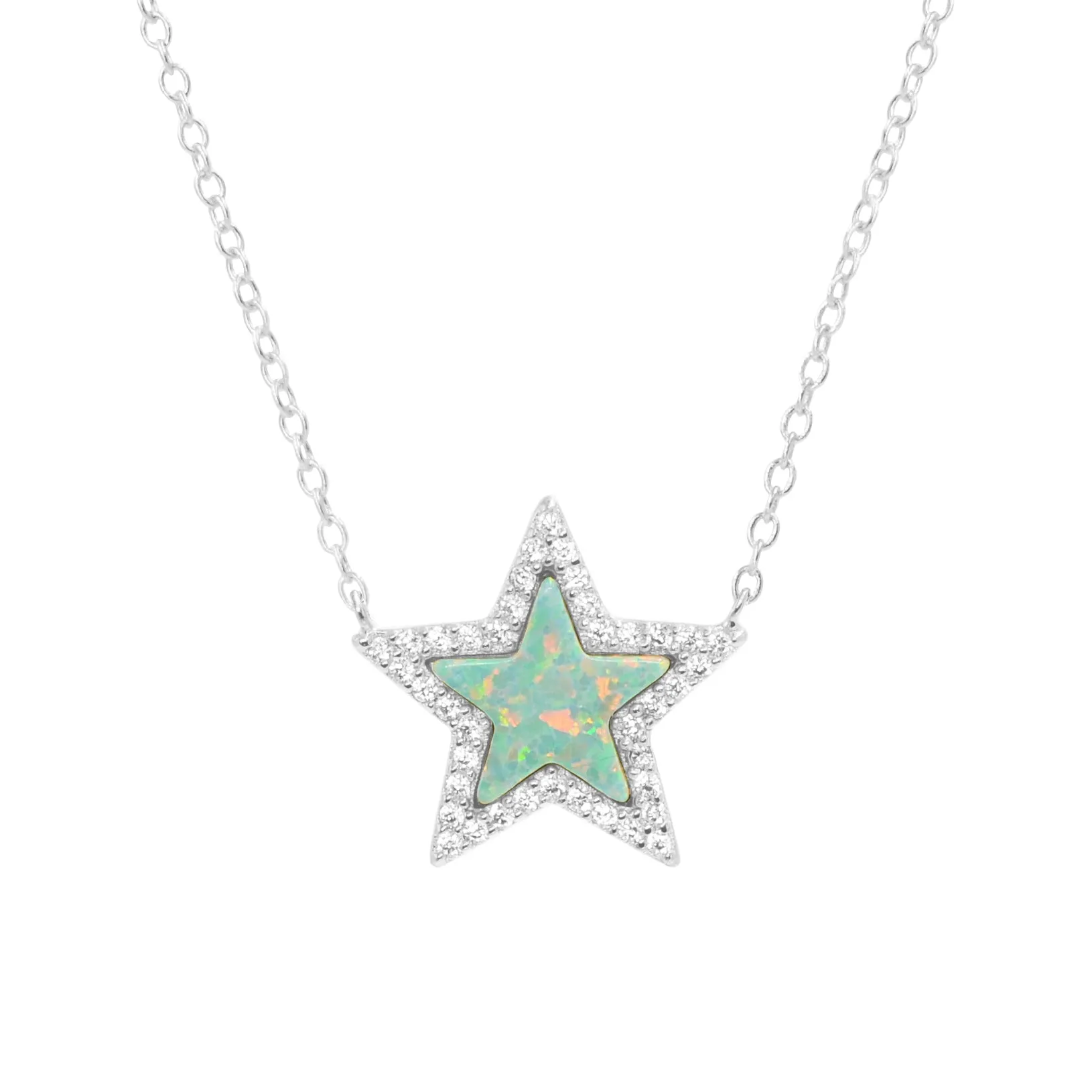 Opal Star Necklace