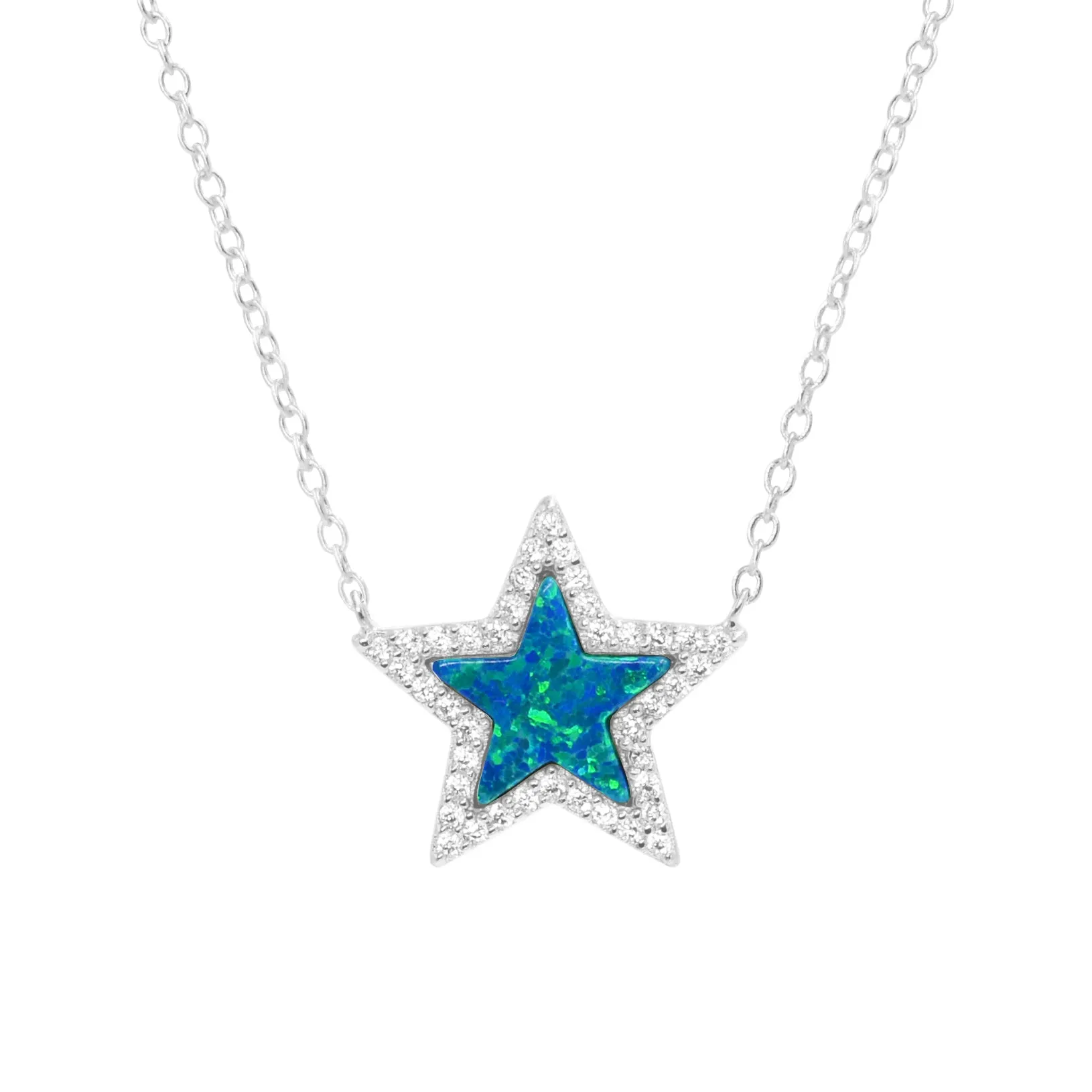 Opal Star Necklace
