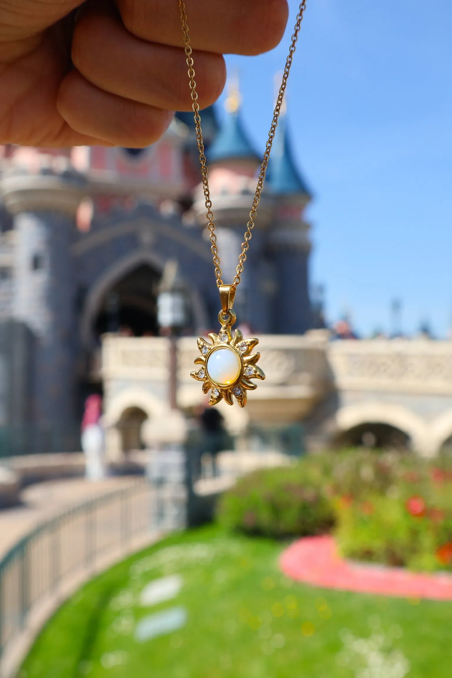 Opal Sun Necklace