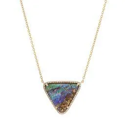 Opal Triangle Necklace