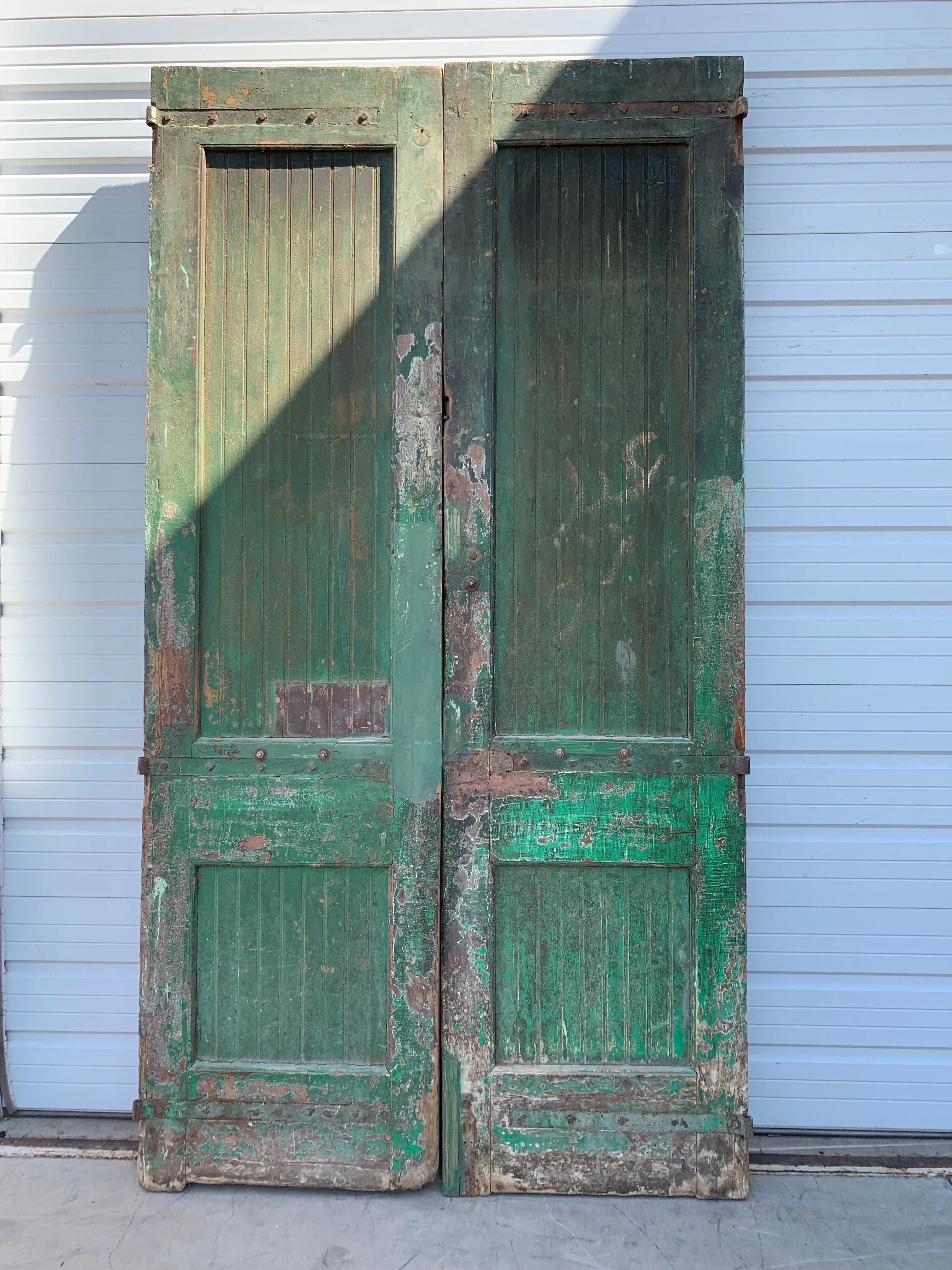 Pair of Ornate Antique Wood Carved Doors