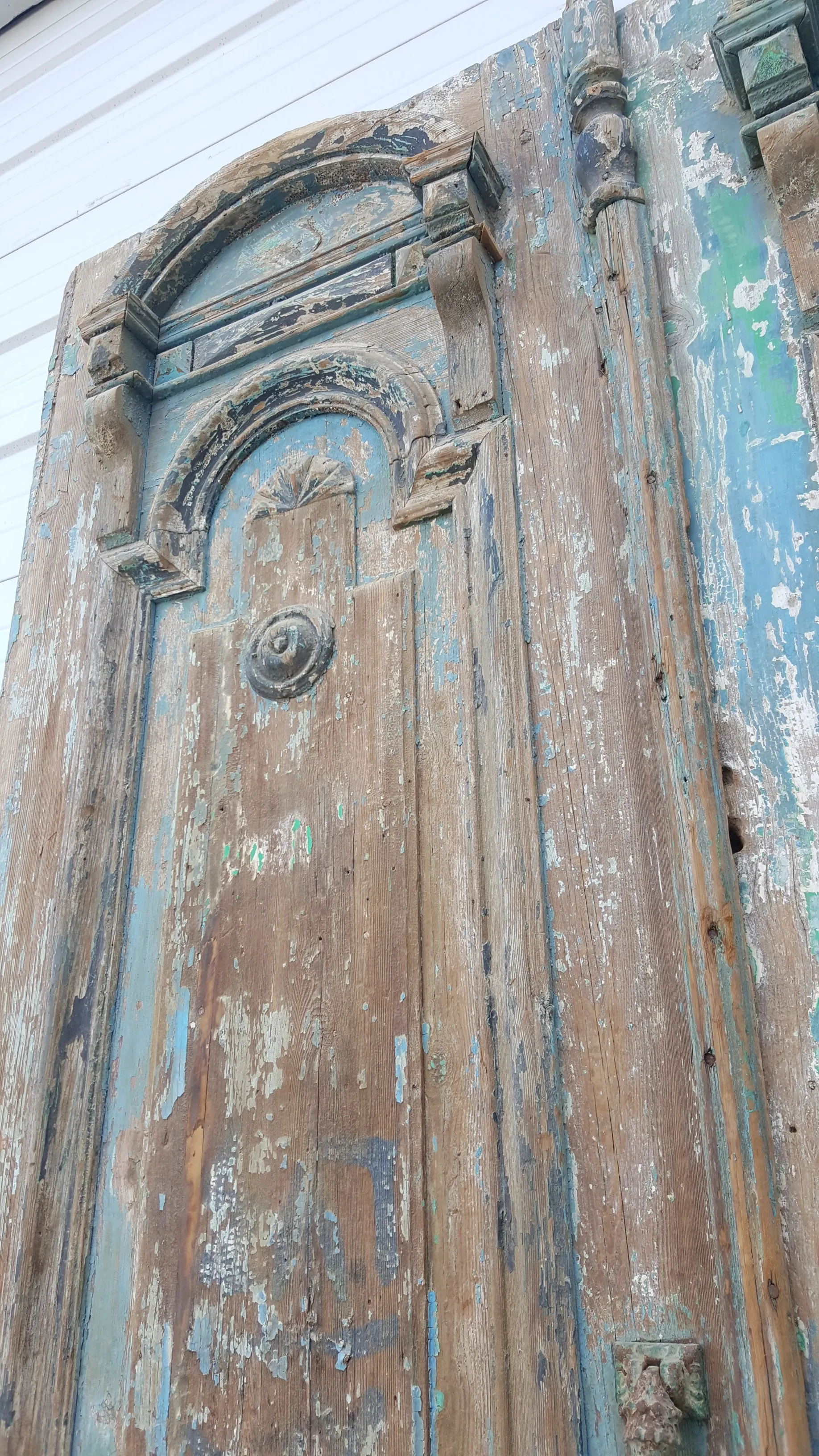 Pair of Ornate Antique Wood Carved Doors
