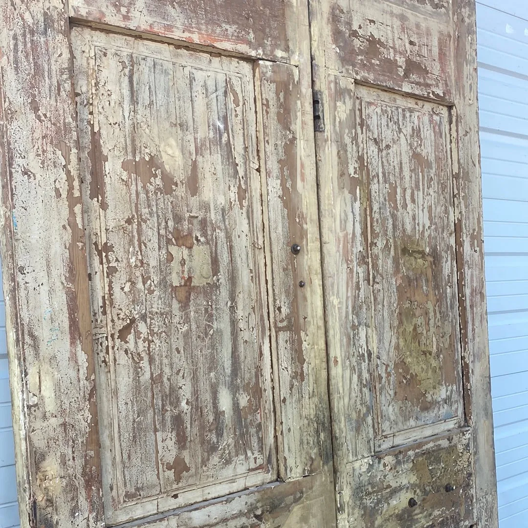 Pair of Ornate Egyptian Wood Carved Antique Doors