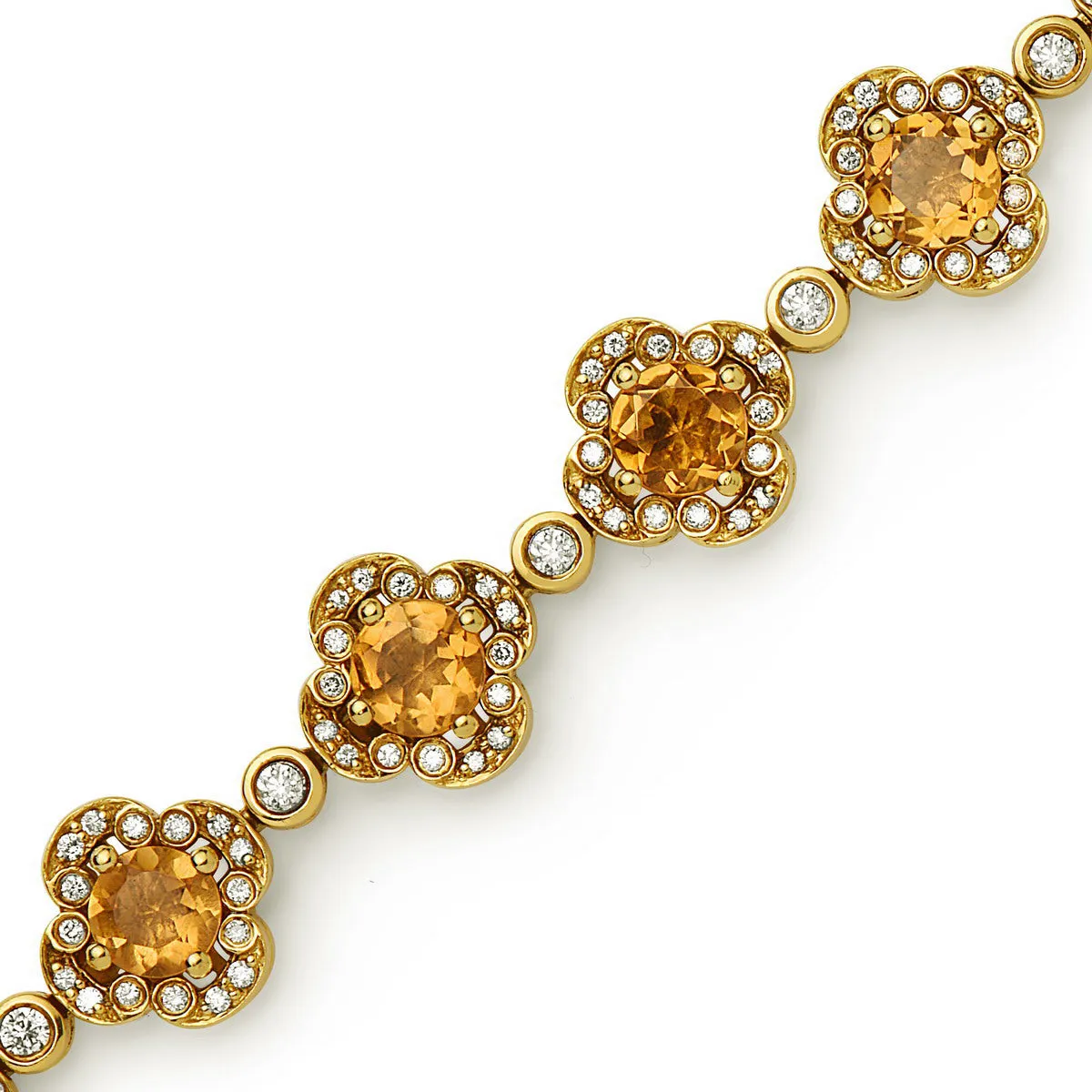 Pastel Diamond Flower Bracelet
