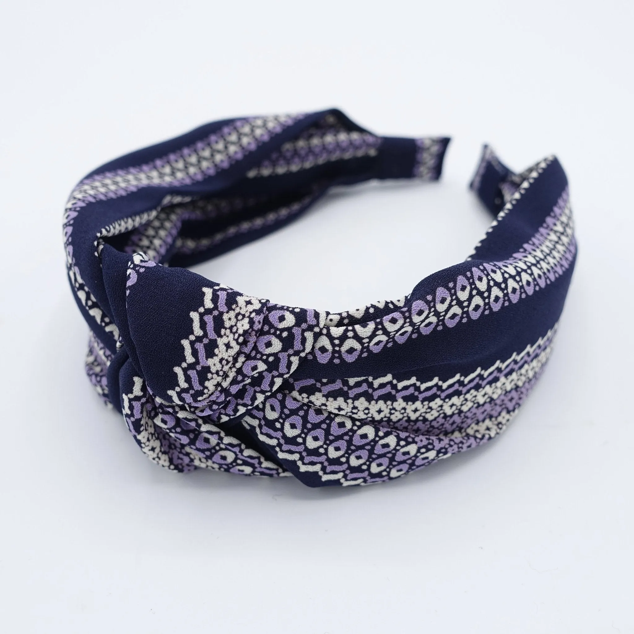 pattern stripe knotted headband thin chiffon hair accessory for woman