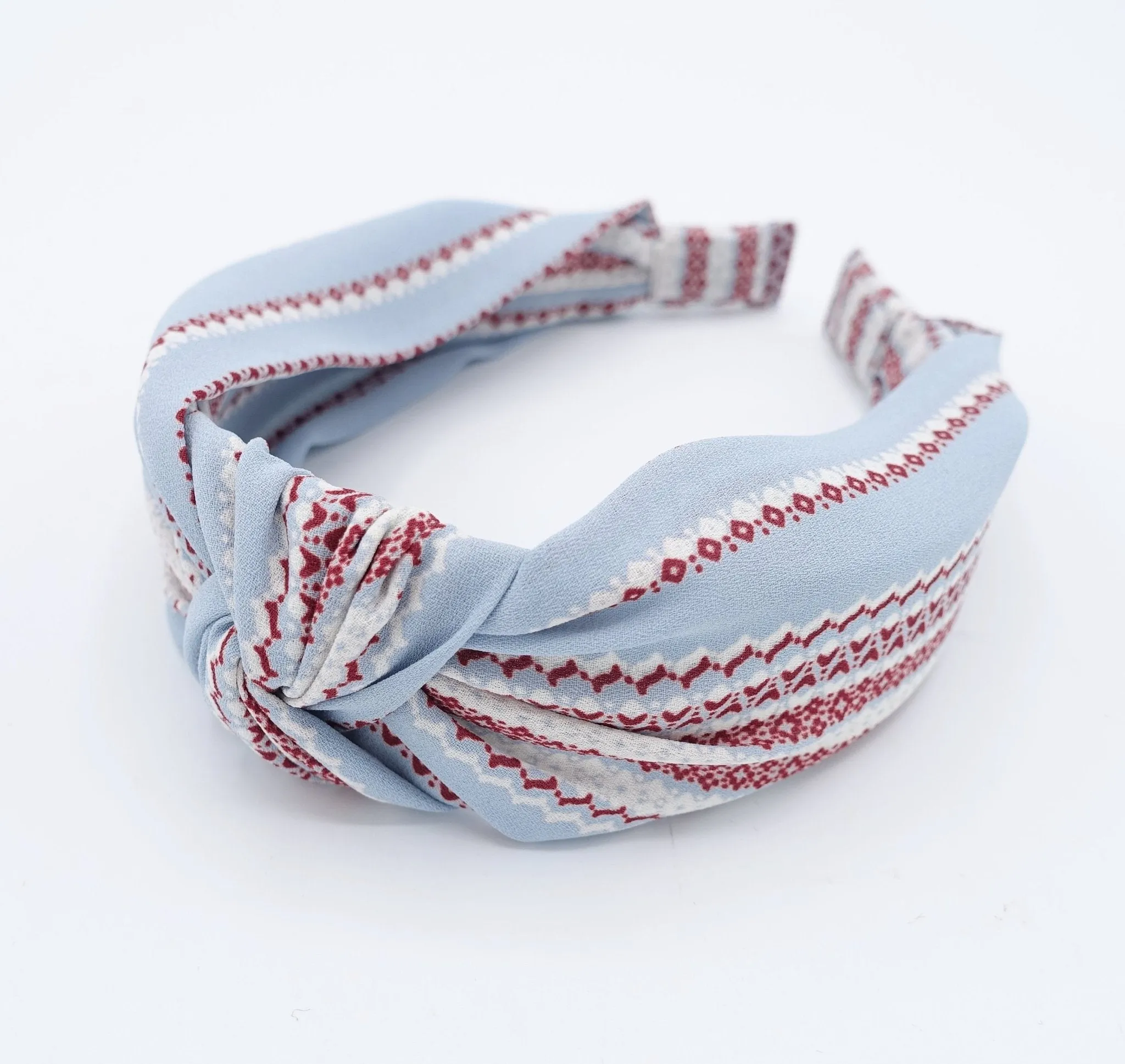 pattern stripe knotted headband thin chiffon hair accessory for woman
