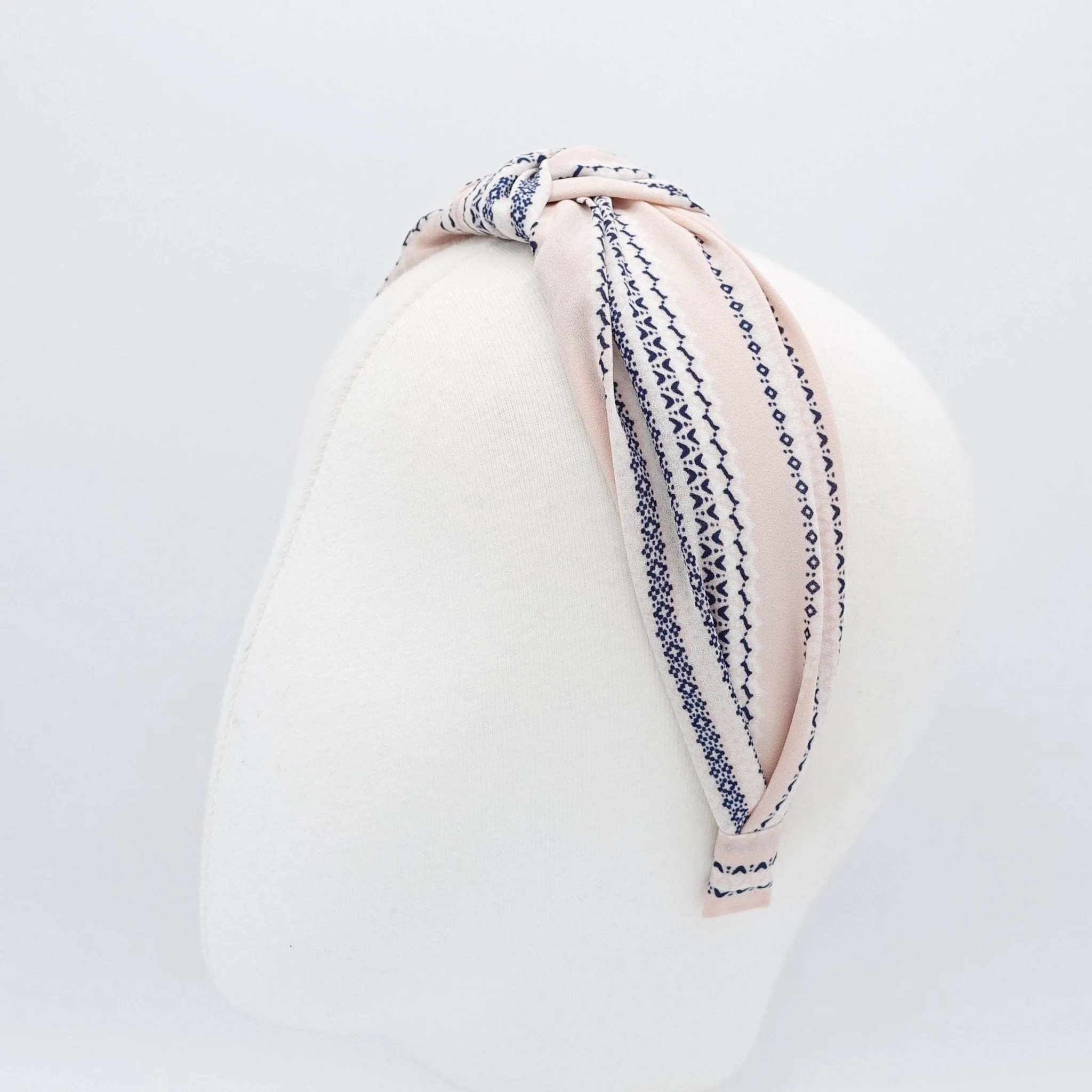 pattern stripe knotted headband thin chiffon hair accessory for woman