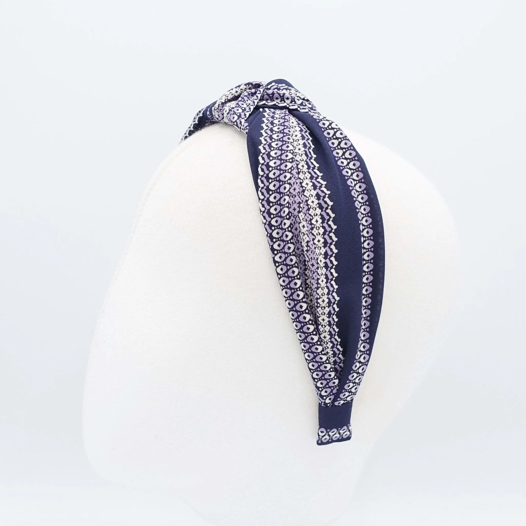 pattern stripe knotted headband thin chiffon hair accessory for woman