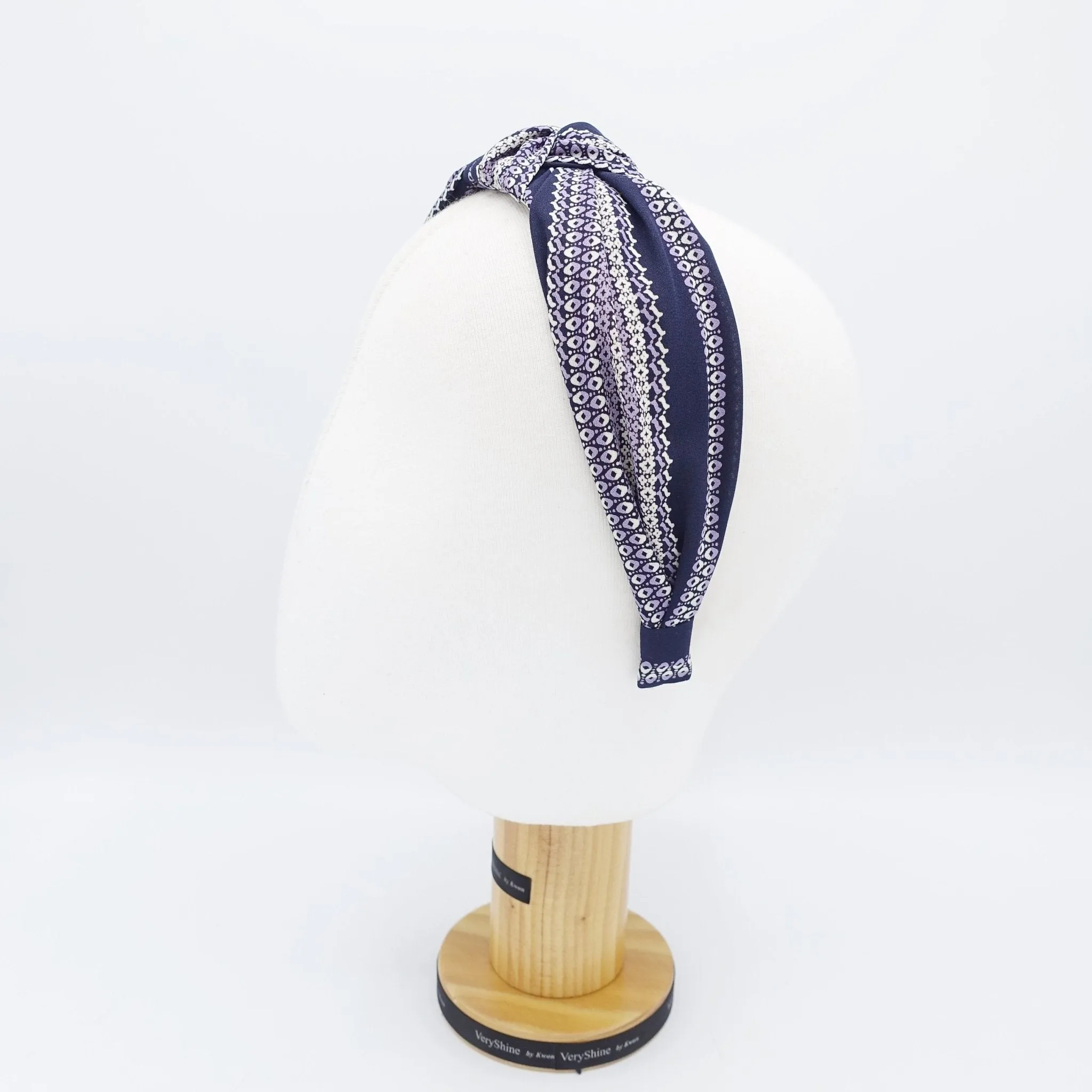 pattern stripe knotted headband thin chiffon hair accessory for woman