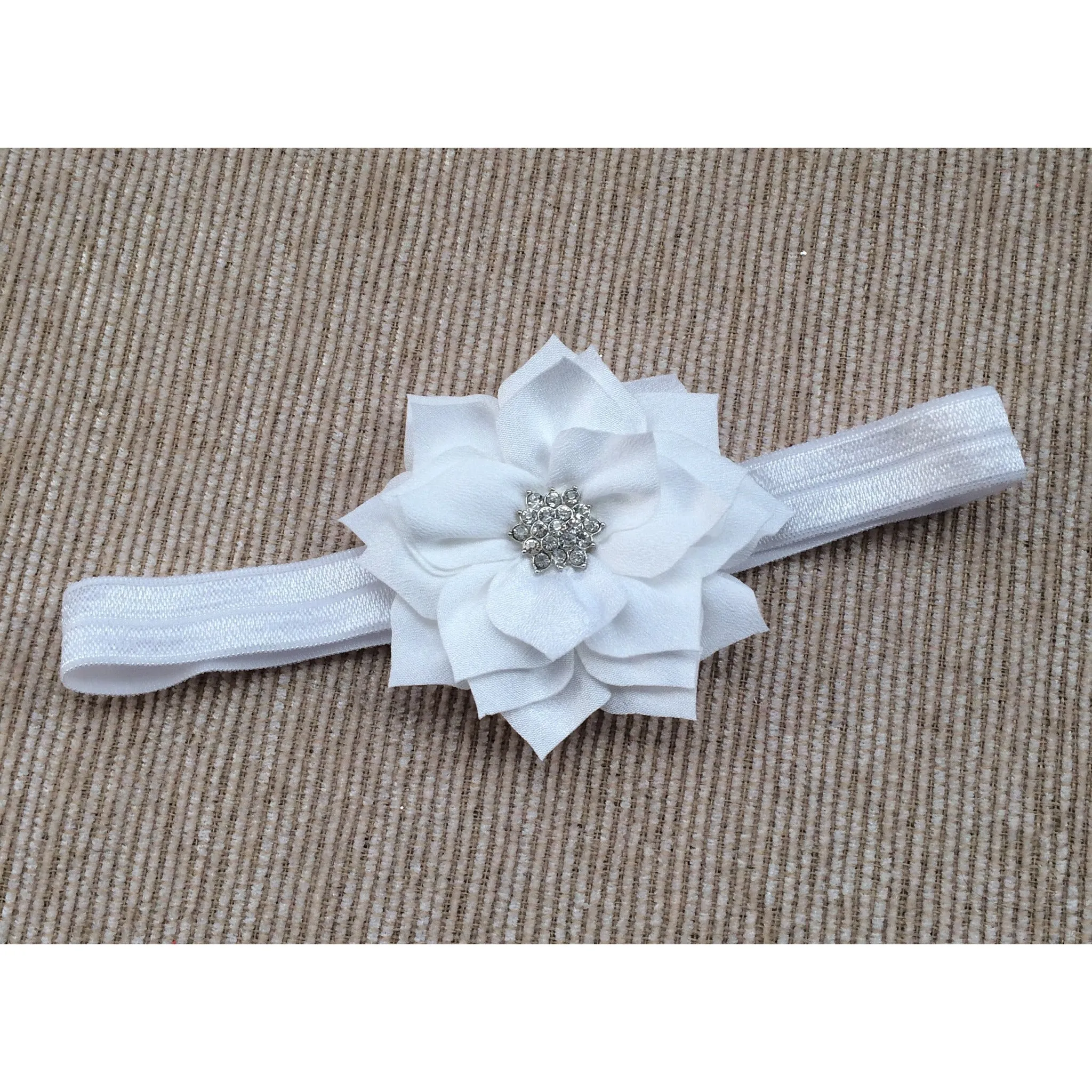 Peach Pointsettia Headband