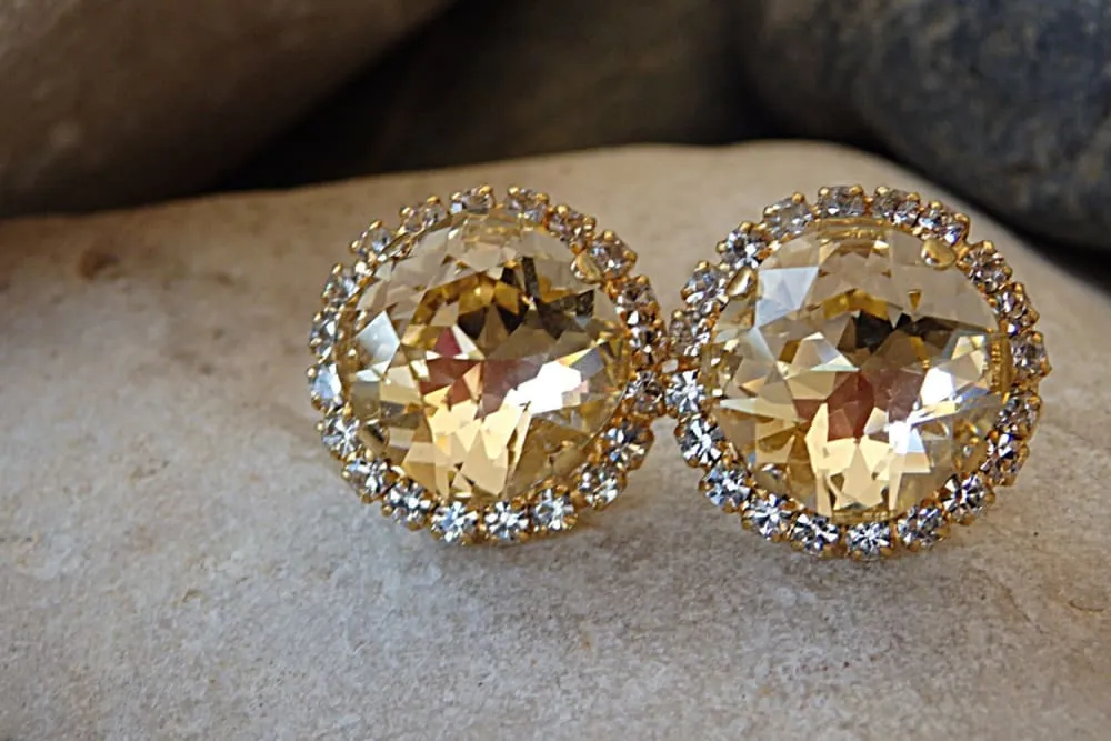Peach Rebeka earrings