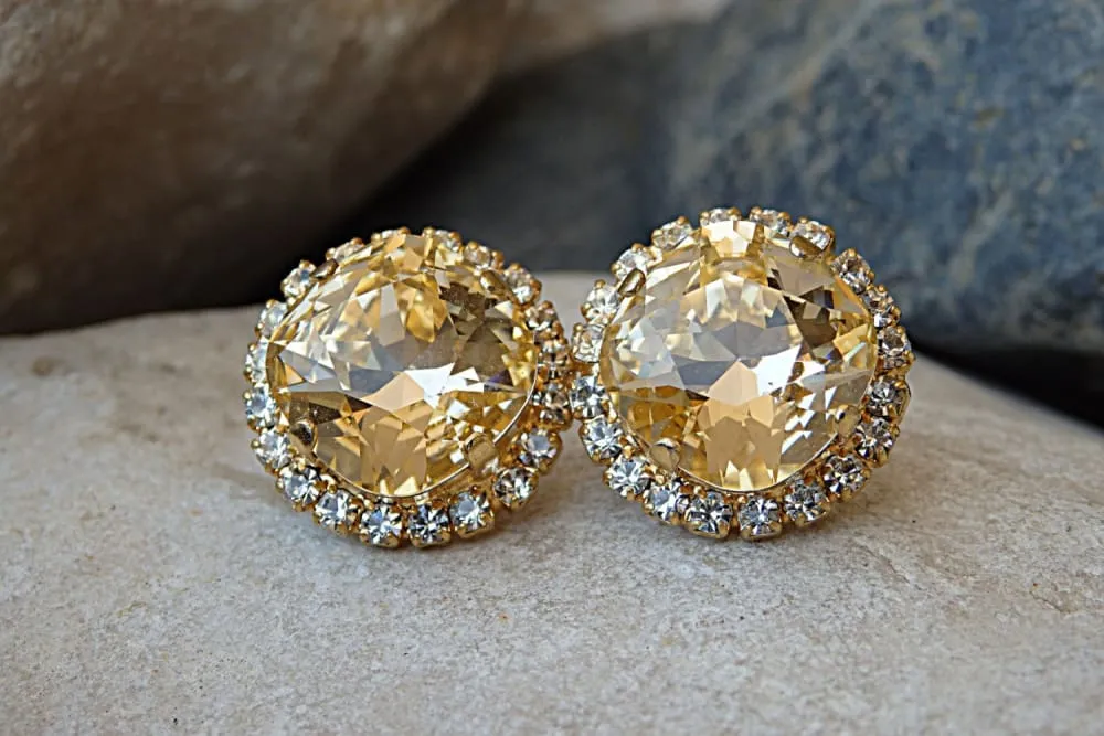 Peach Rebeka earrings