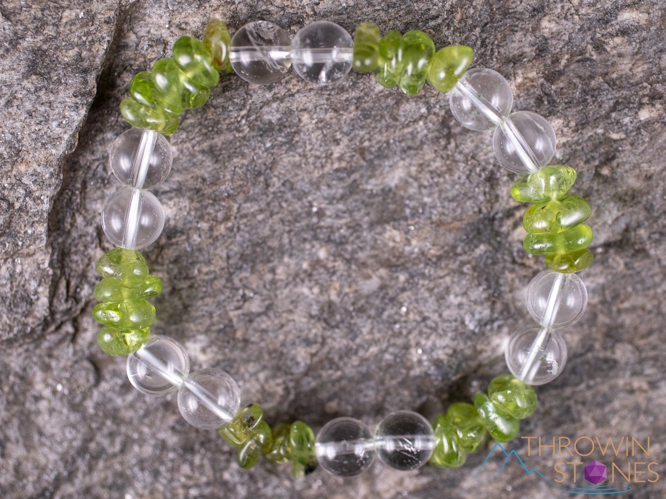 PERIDOT Crystal Bracelet - Amethyst, Rose or Clear Quartz - Beaded Birthstone Bracelet, Handmade Jewelry, Healing Crystal Bracelet, E2014