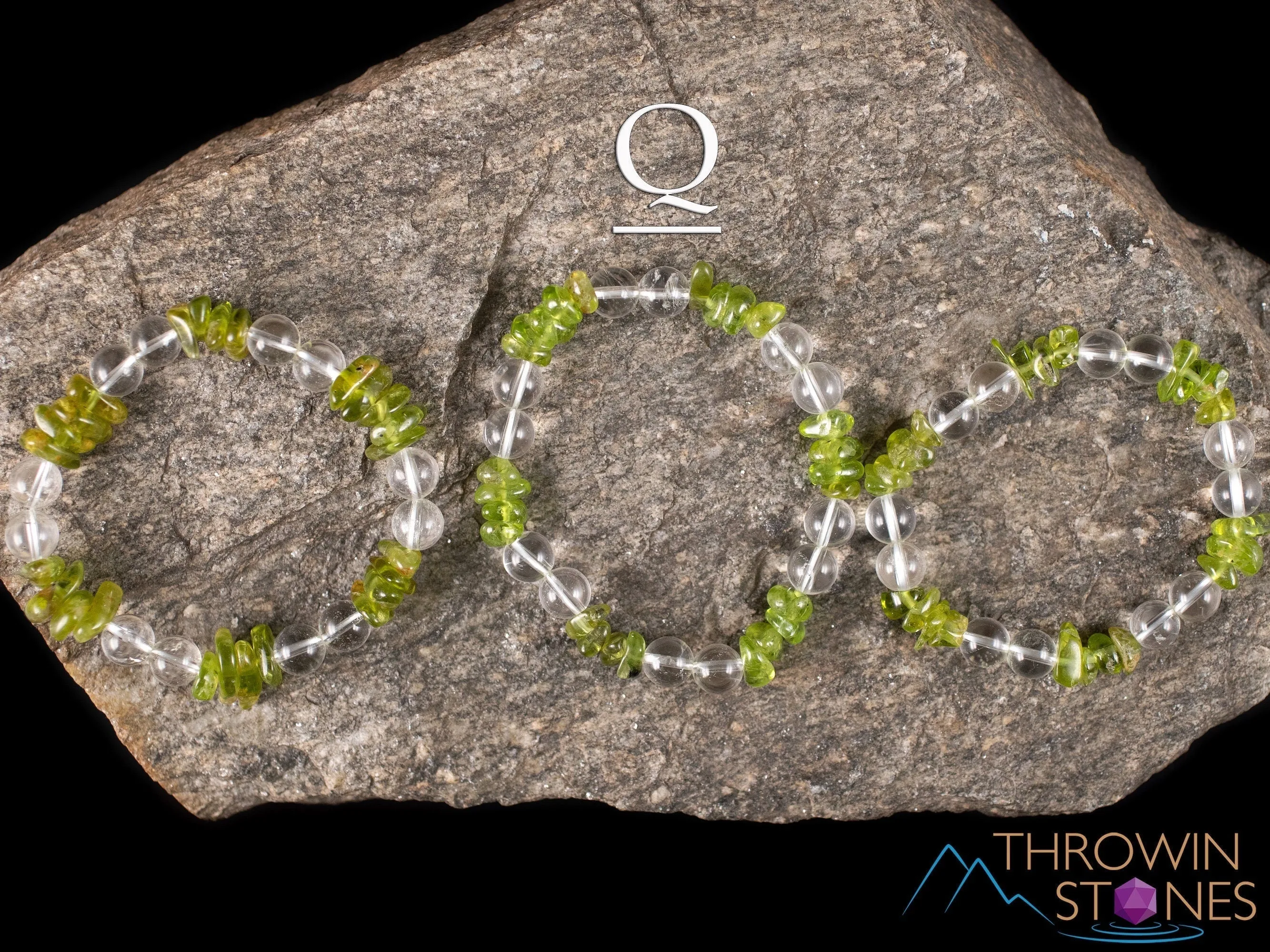 PERIDOT Crystal Bracelet - Amethyst, Rose or Clear Quartz - Beaded Birthstone Bracelet, Handmade Jewelry, Healing Crystal Bracelet, E2014