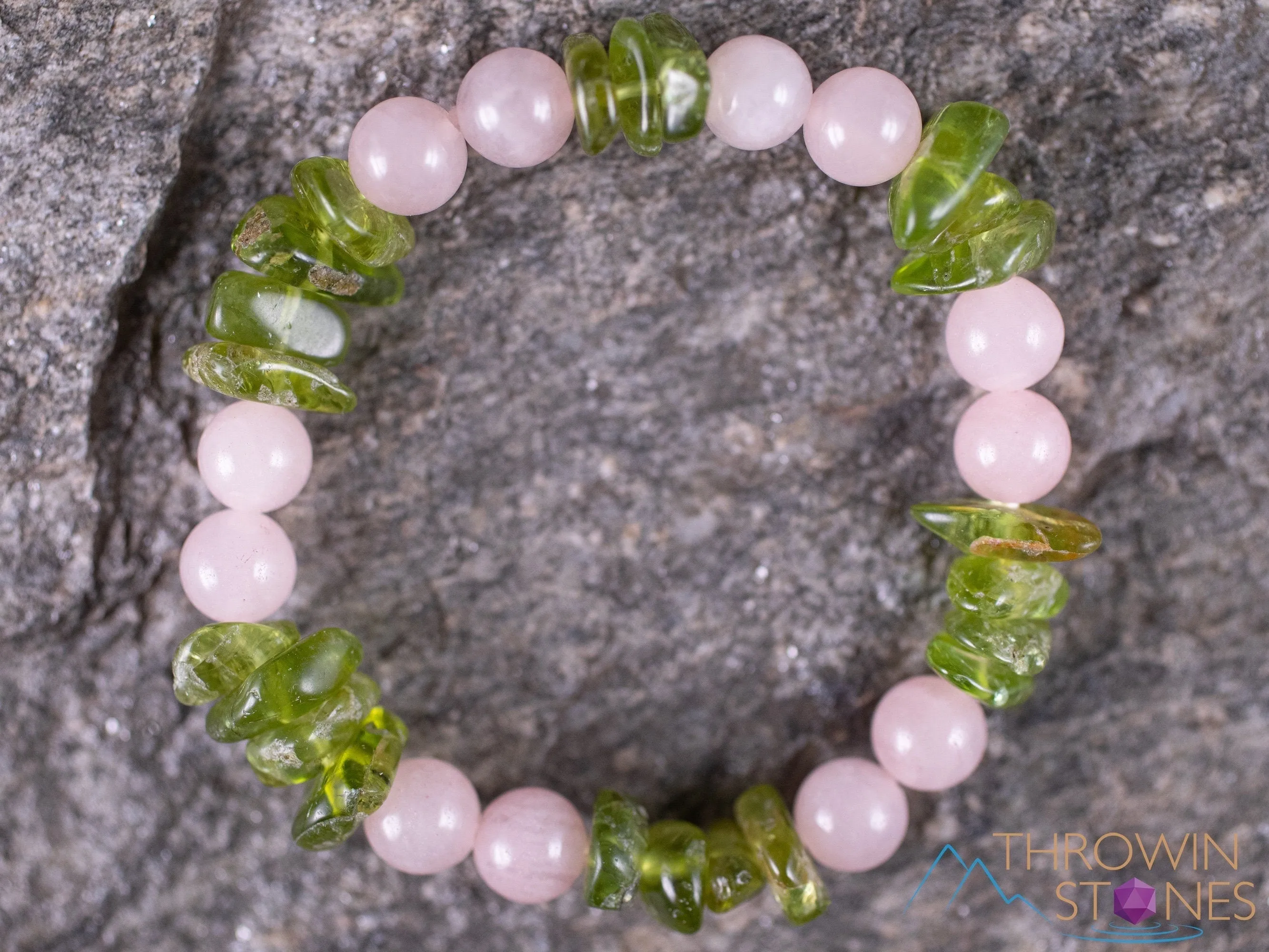 PERIDOT Crystal Bracelet - Amethyst, Rose or Clear Quartz - Beaded Birthstone Bracelet, Handmade Jewelry, Healing Crystal Bracelet, E2014