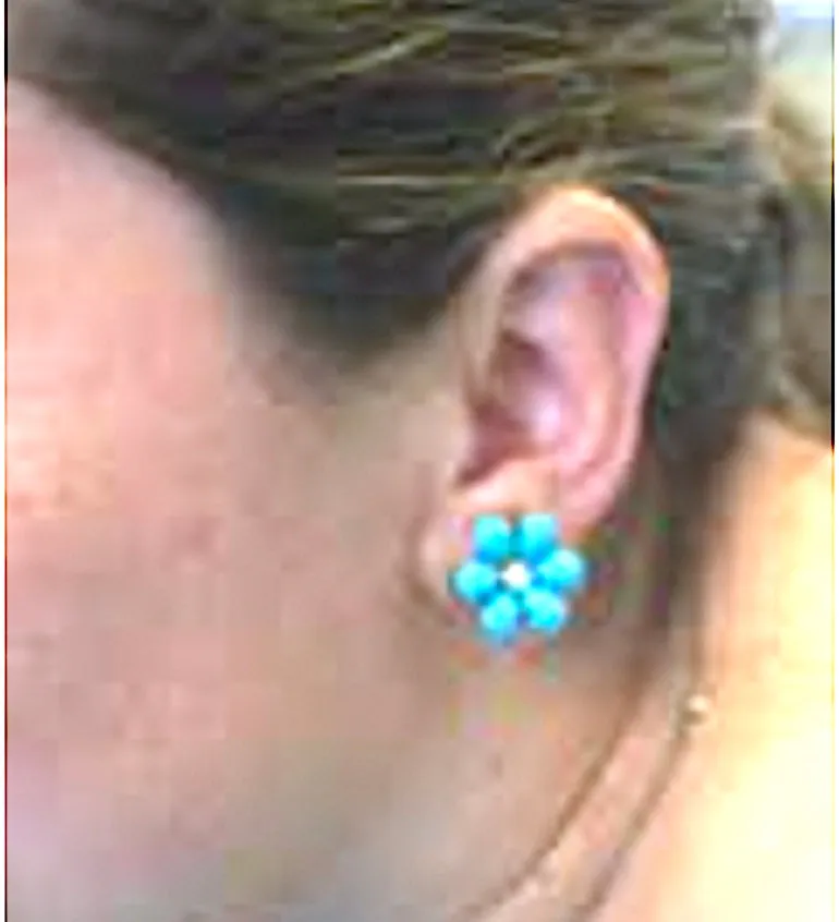 Peridot Flower Diamond Cluster Earrings