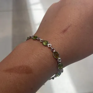 Peridot sterling silver bracelet