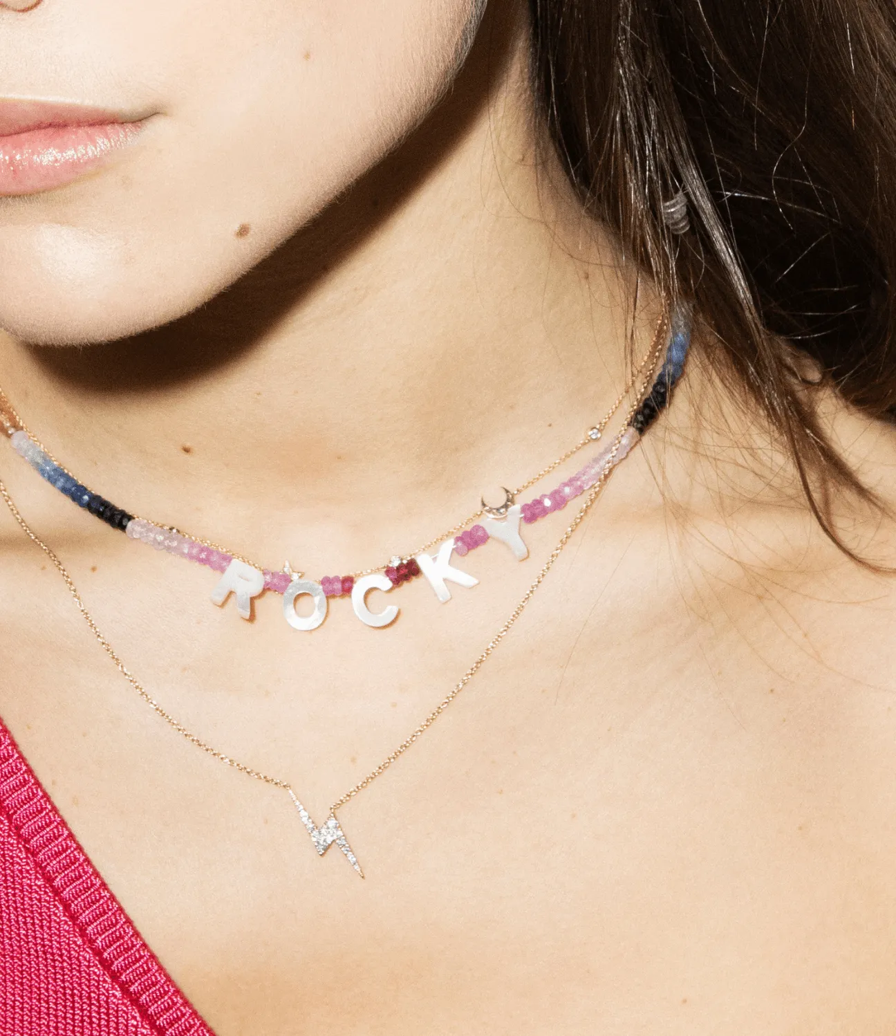 Personalised Pearl Letter Beaded Necklace