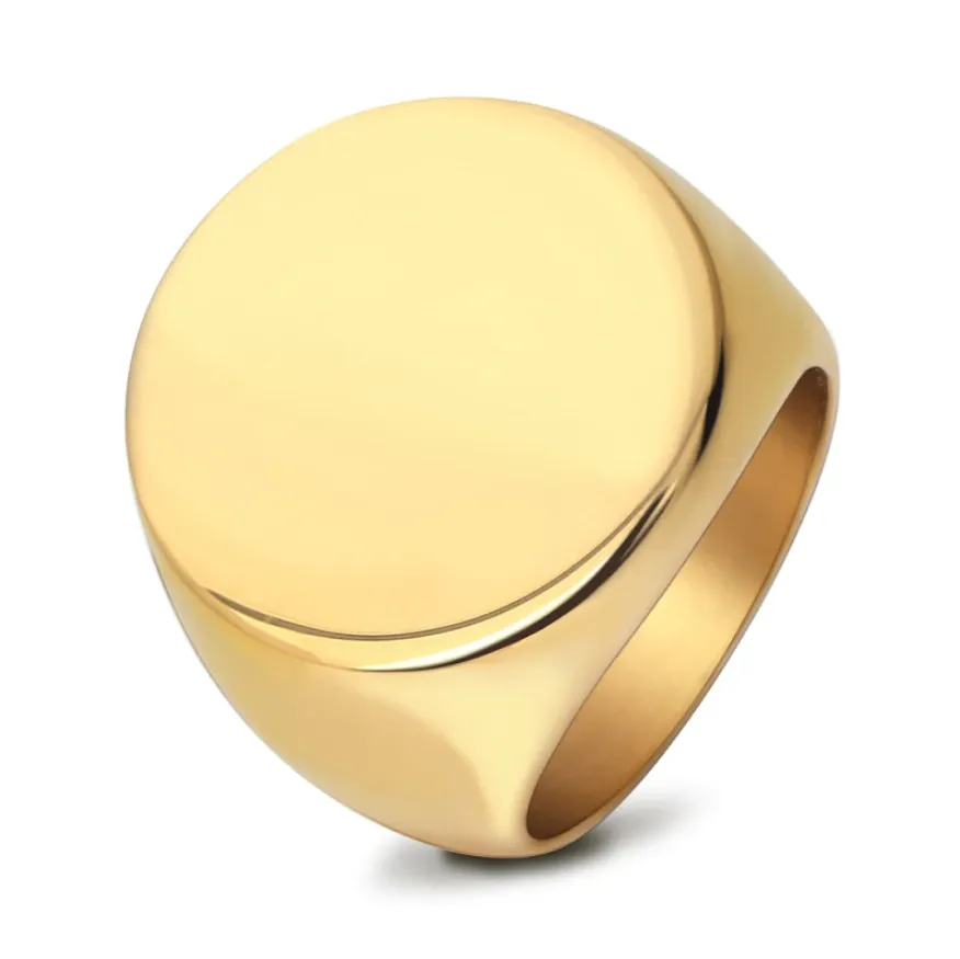 Personalized Ring - Engraved Photo Ring - Custom Signet Ring Name Ring for Men Women - Design Your Own Ring