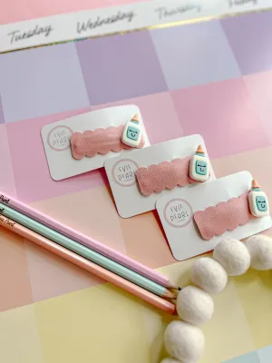 Pink Glue Snap Clip Charm