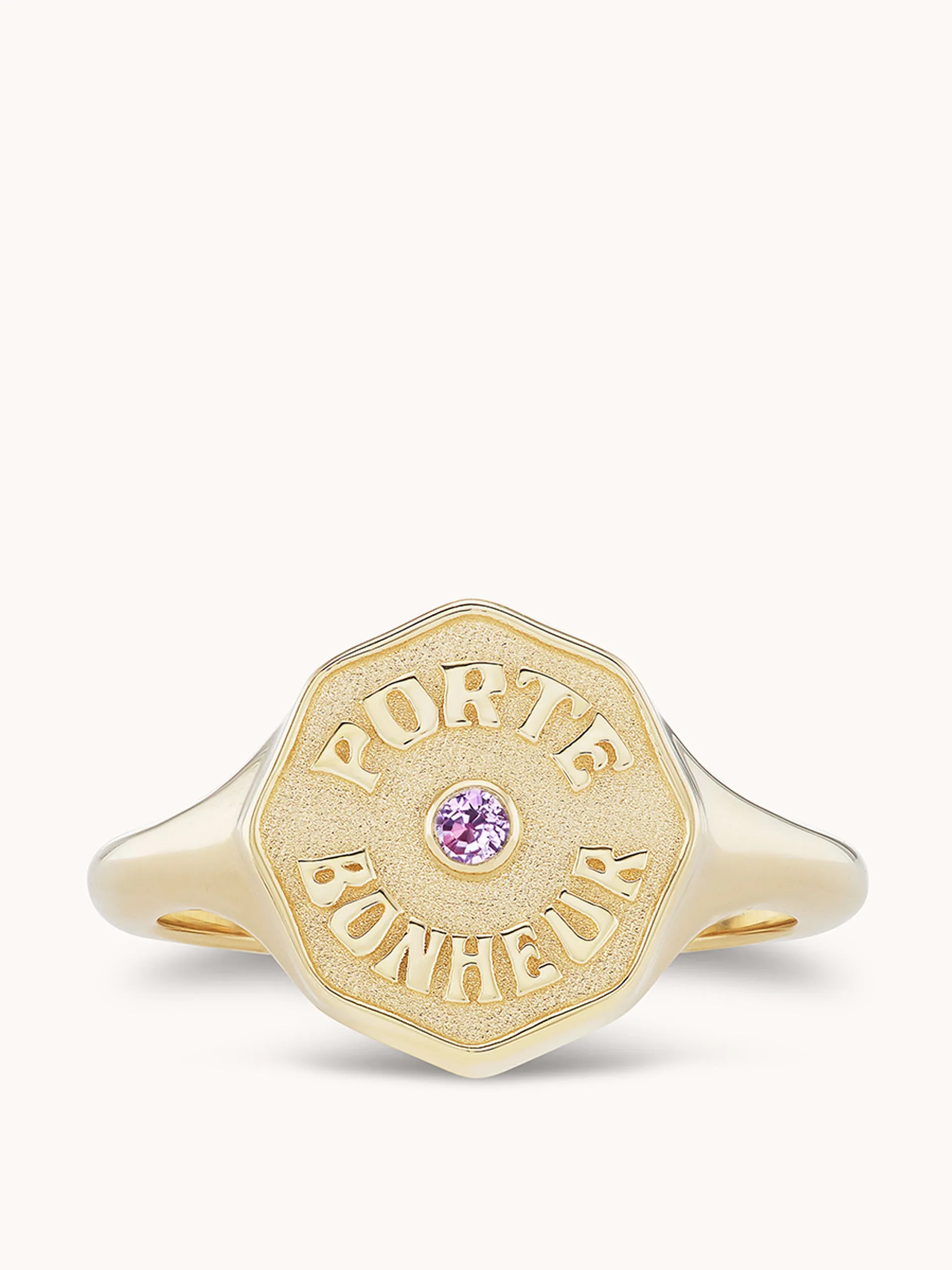 Porte Bonheur signet pink sapphire