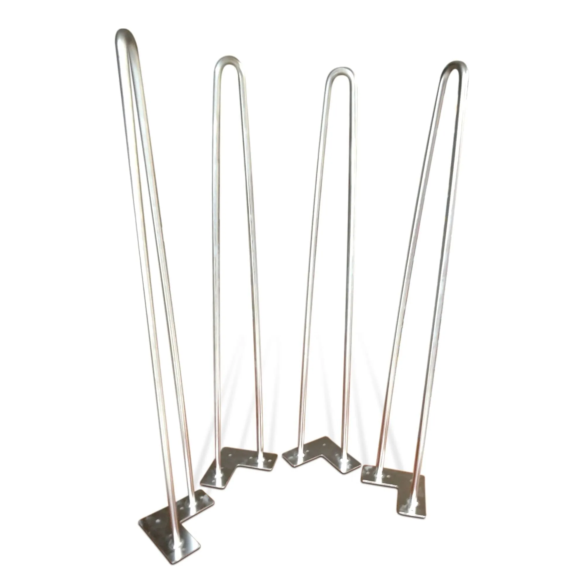Premium 2 Rod Stainless Steel Hairpin Legs 1/2" Diameter - 16" Tall