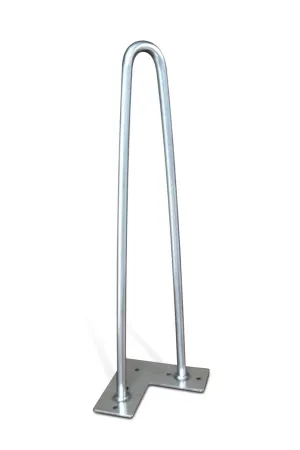 Premium 2 Rod Stainless Steel Hairpin Legs 1/2" Diameter - 16" Tall