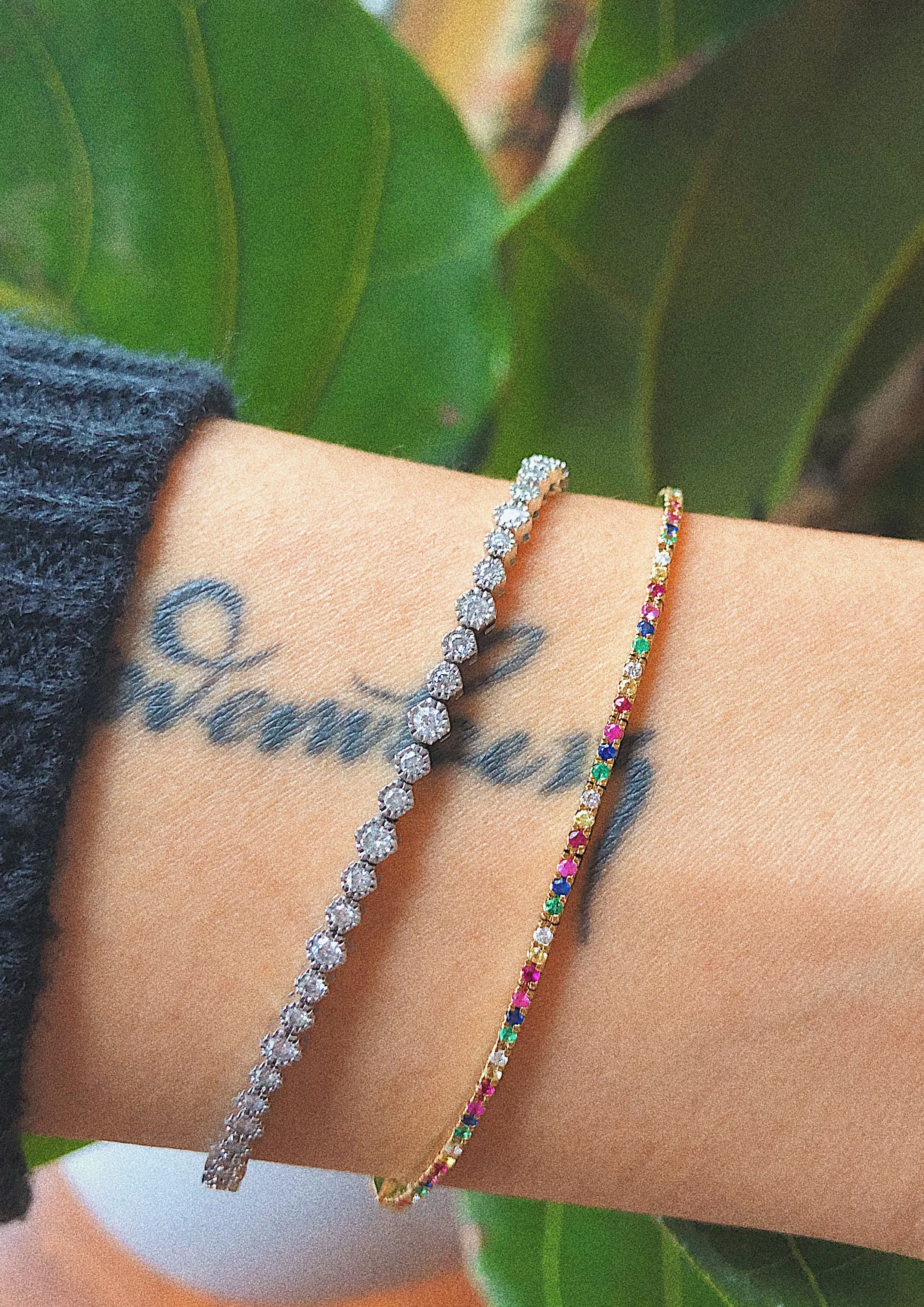 RAINBOW SAPPHIRE TENNIS BRACELET