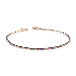 RAINBOW SAPPHIRE TENNIS BRACELET