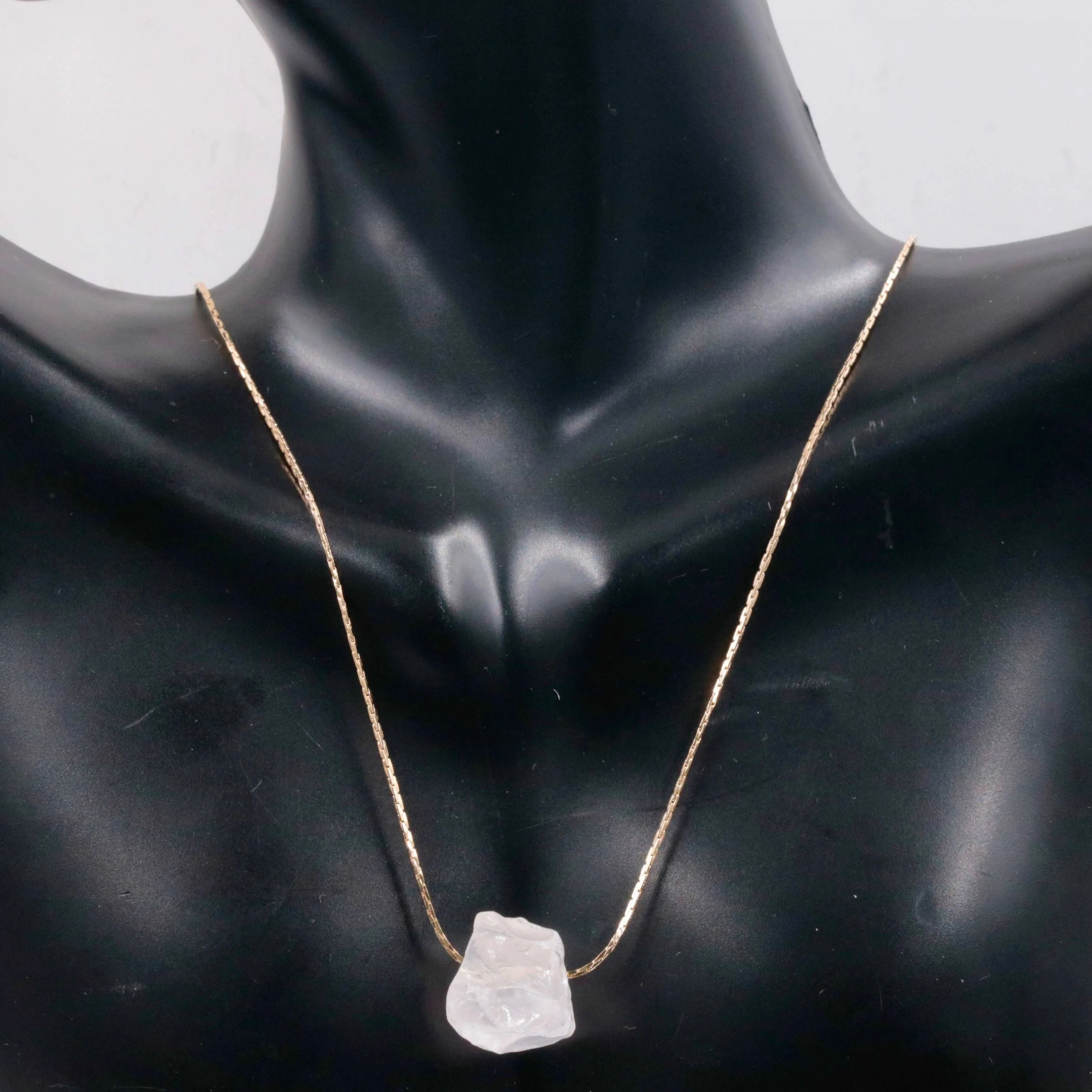 Raw Crystal Necklace Rough Stone Rose Quartz Necklace Dainty Stone Pendant Healing Crystals dainty necklace SKU: 6142183 – 6142191