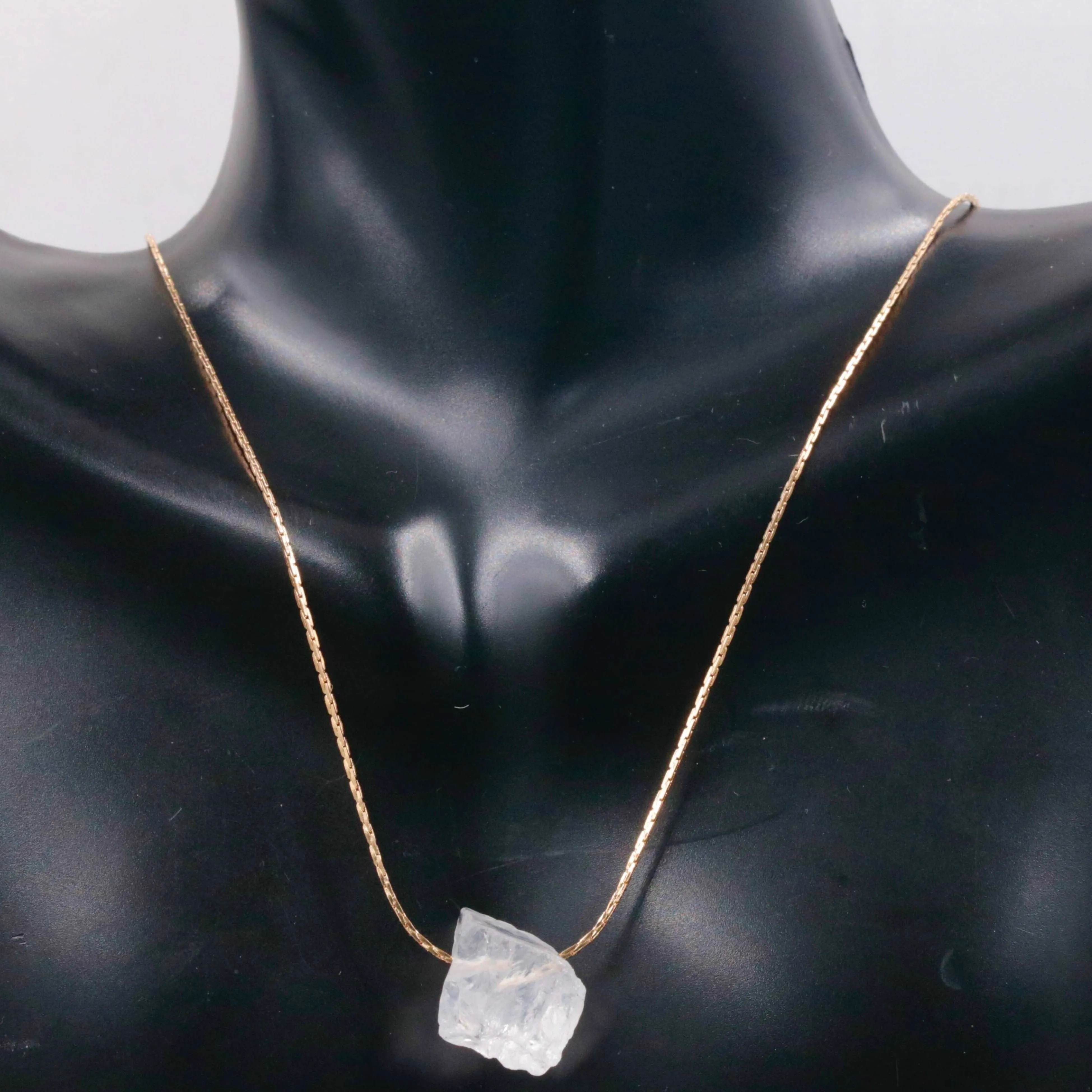Raw Crystal Necklace Rough Stone Rose Quartz Necklace Dainty Stone Pendant Healing Crystals dainty necklace SKU: 6142183 – 6142191